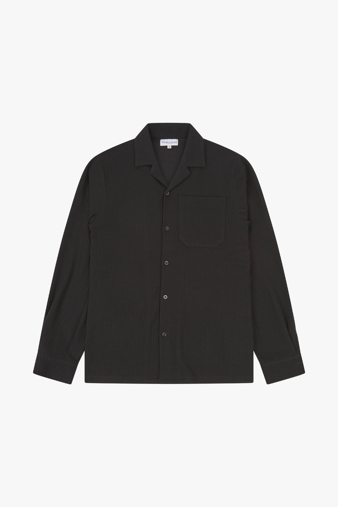 Pleated Long Sleeve Shirt - Black